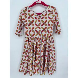 Dotdotsmile Girls Dress Size 3/4 Rust and Olive Geo Print NWOT